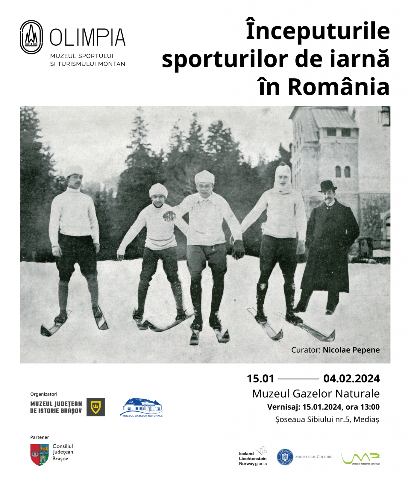 Expoziția „Începuturile sporturilor de iarnă în România”, la Mediaș